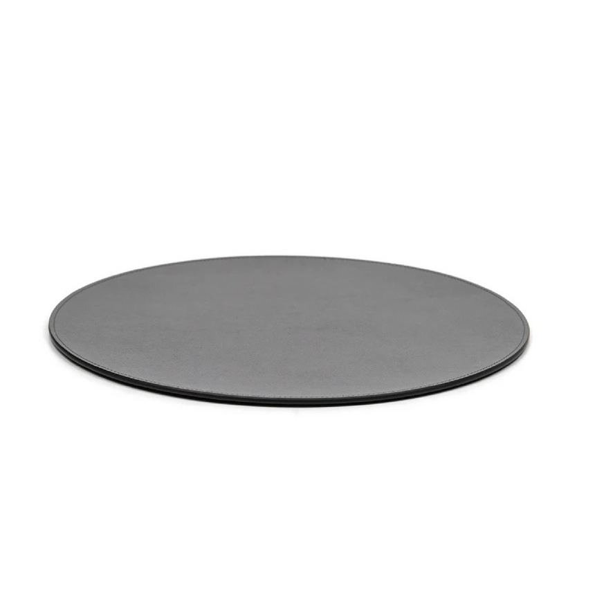Grained Leather Round Placemat | Pinetti | Italianfurniture.com