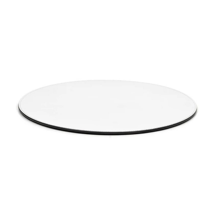 Grained Leather Round Placemat | Pinetti | Italianfurniture.com