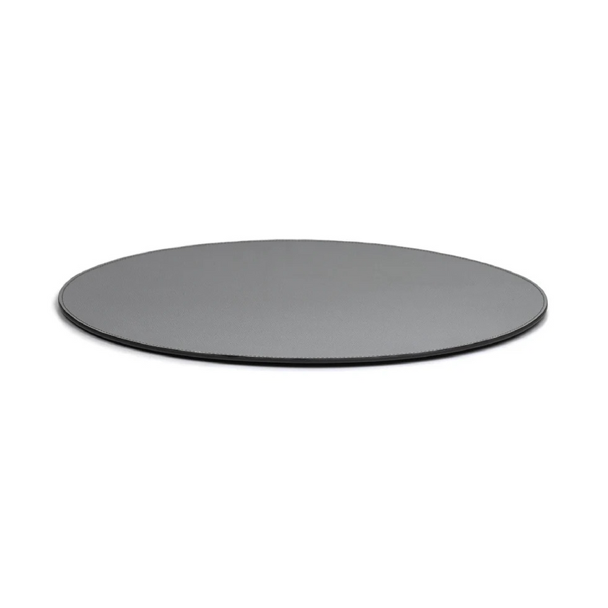 Grained Leather Round Placemat | Pinetti | Italianfurniture.com