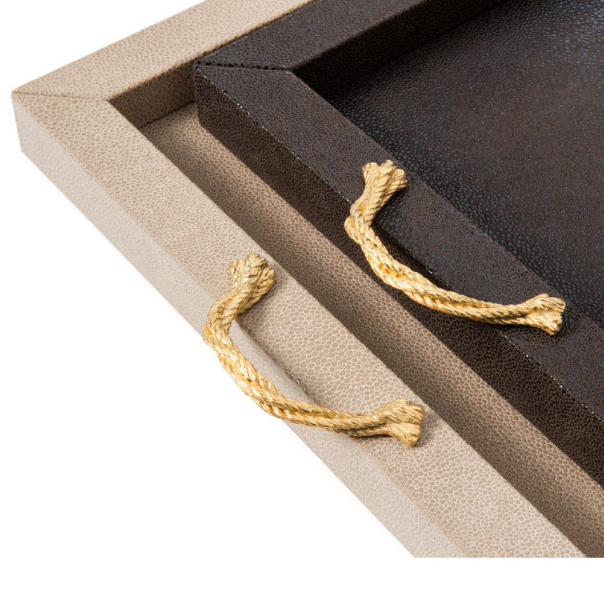 Leather Embossed Tray | Pinetti Thalia | Italianfurniture.com