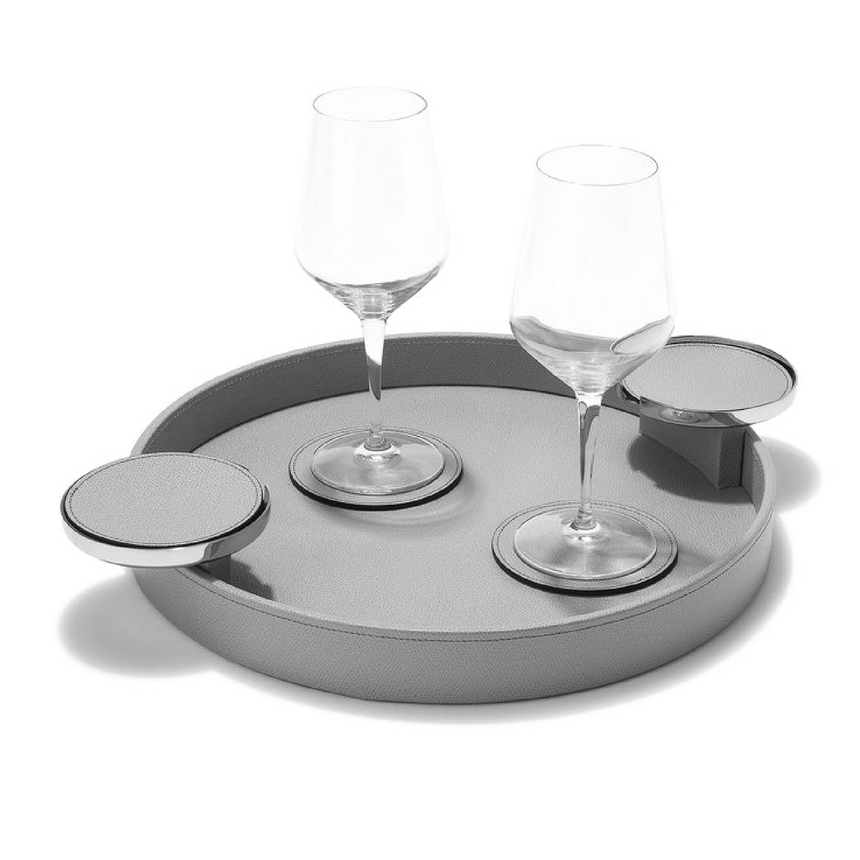 Round Tray with Coaster Holders | Pinetti Dioniso | Italianfurniture.com