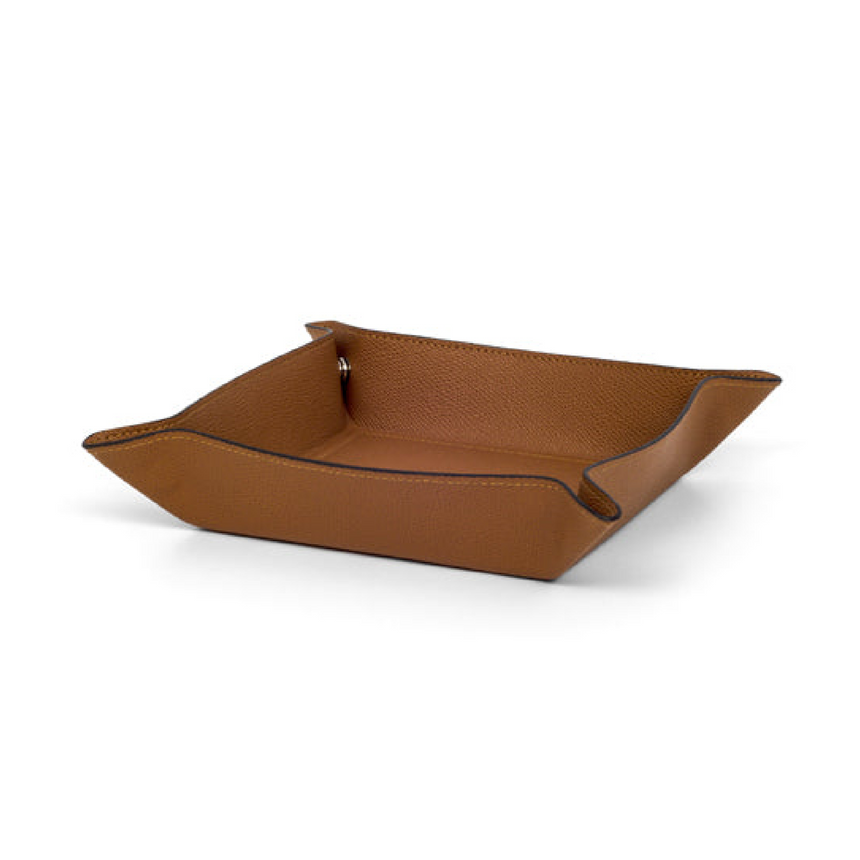 Square Leather Trinket Tray | Pinetti | Italianfurniture.com