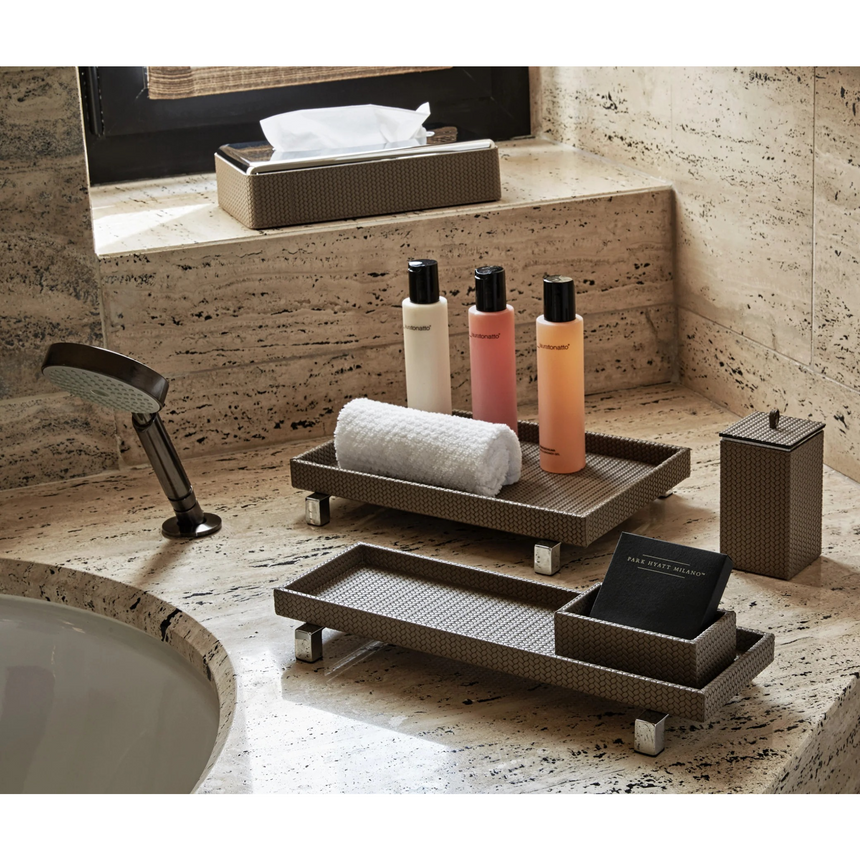 Metal Feet Leather Tray | Pinetti Rialto | Italianfurniture.com