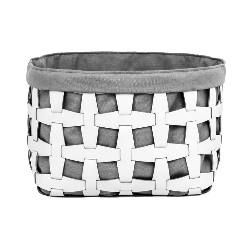 Handwoven Leather Basket L | Pinetti Hook | Italianfurniture.com