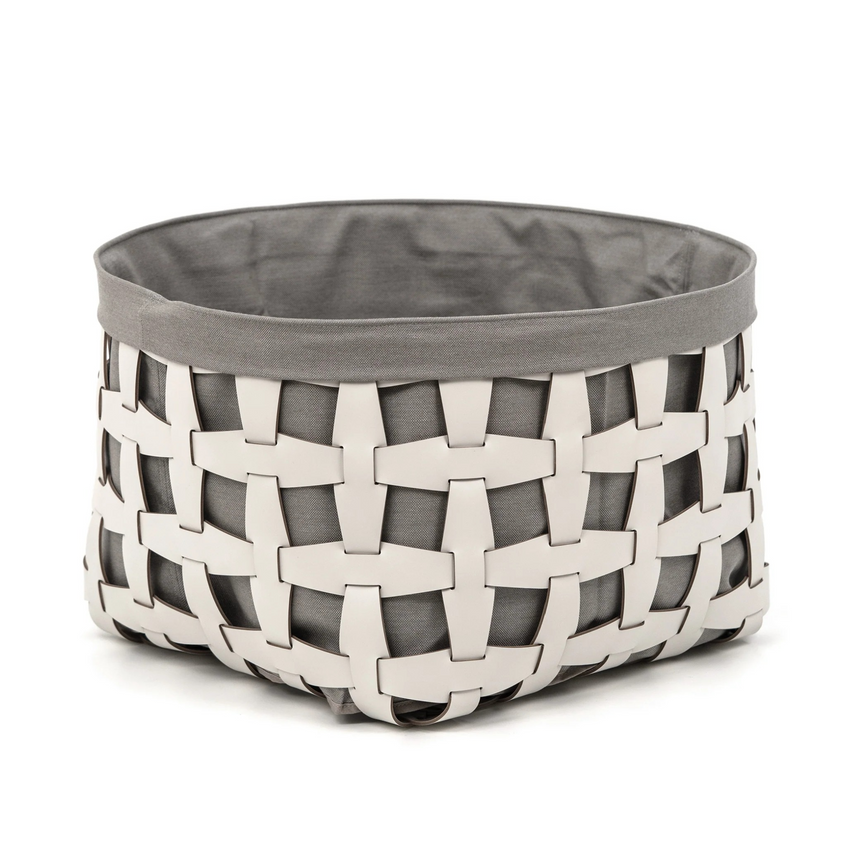 Outdoor Handwoven Leather Basket L | Pinetti Hook | Italianfurniture.com
