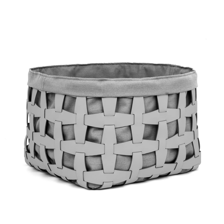 Outdoor Handwoven Leather Basket L | Pinetti Hook | Italianfurniture.com