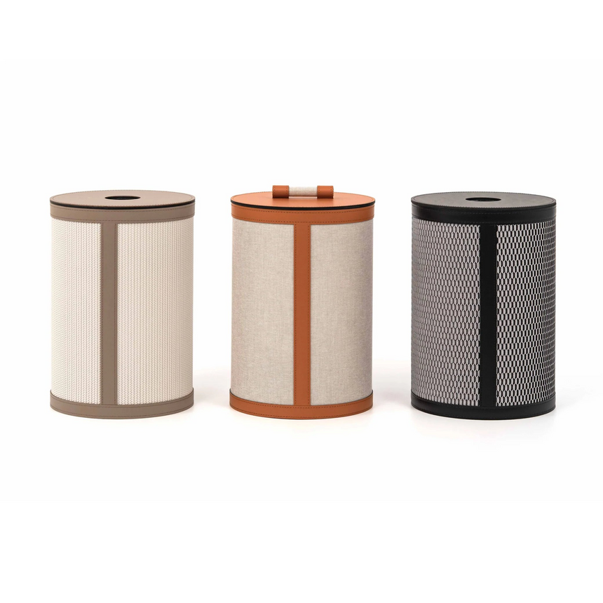 Leather Upholstered Paper Bin | Pinetti Roda | Italianfurniture.com
