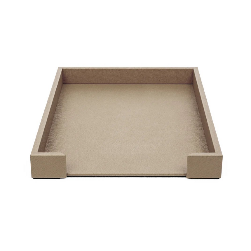 Open-Ended Leather Letter Tray | Pinetti | Italianfurniture.com