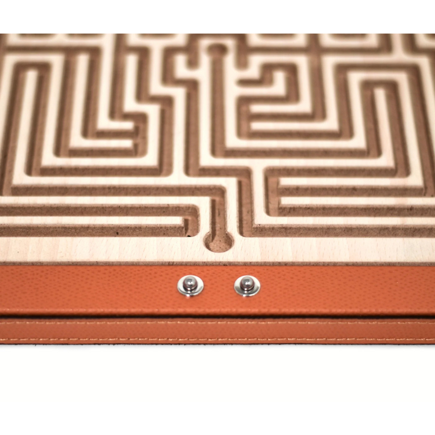 Leather Finished Square Labyrinth | Pinetti Arianna | Italianfurniture.com