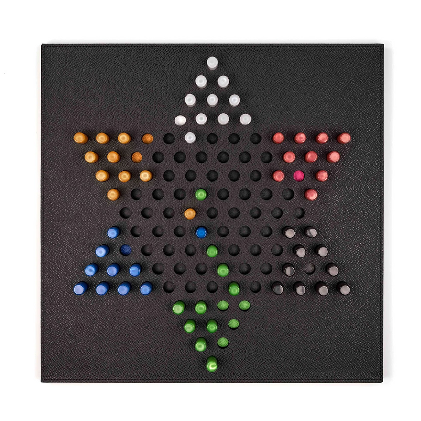 Leather Board Game | Pinetti Chinese Checkers | Italianfurniture.com
