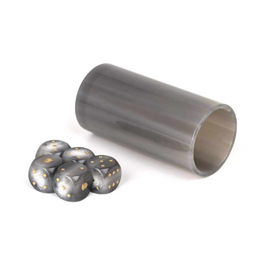 Round Leather Dice Game Set | Pinetti | Italianfurniture.com