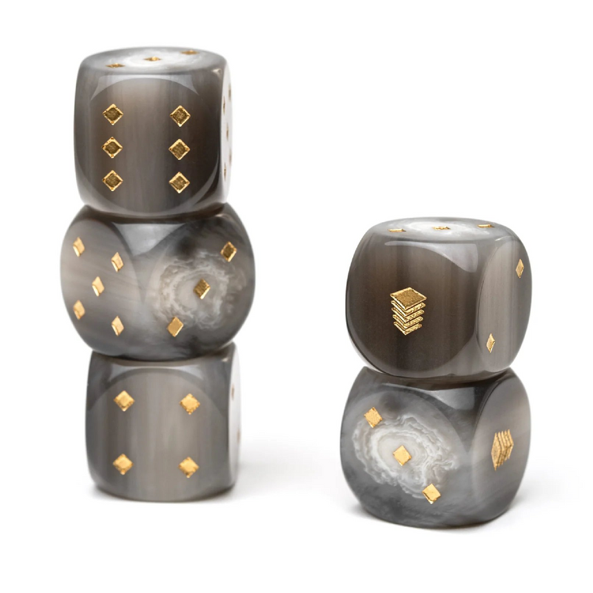 Round Leather Dice Game Set | Pinetti | Italianfurniture.com