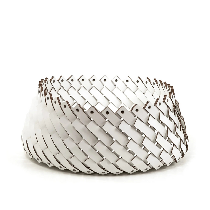 Leather Weave Oval Basket L | Pinetti Almeria | Italianfurniture.com