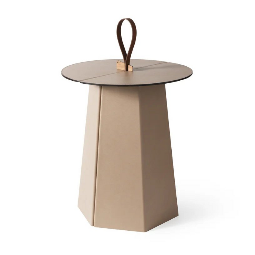 Hexagonal Leather Folding Table | Pinetti Aile | Italianfurniture.com