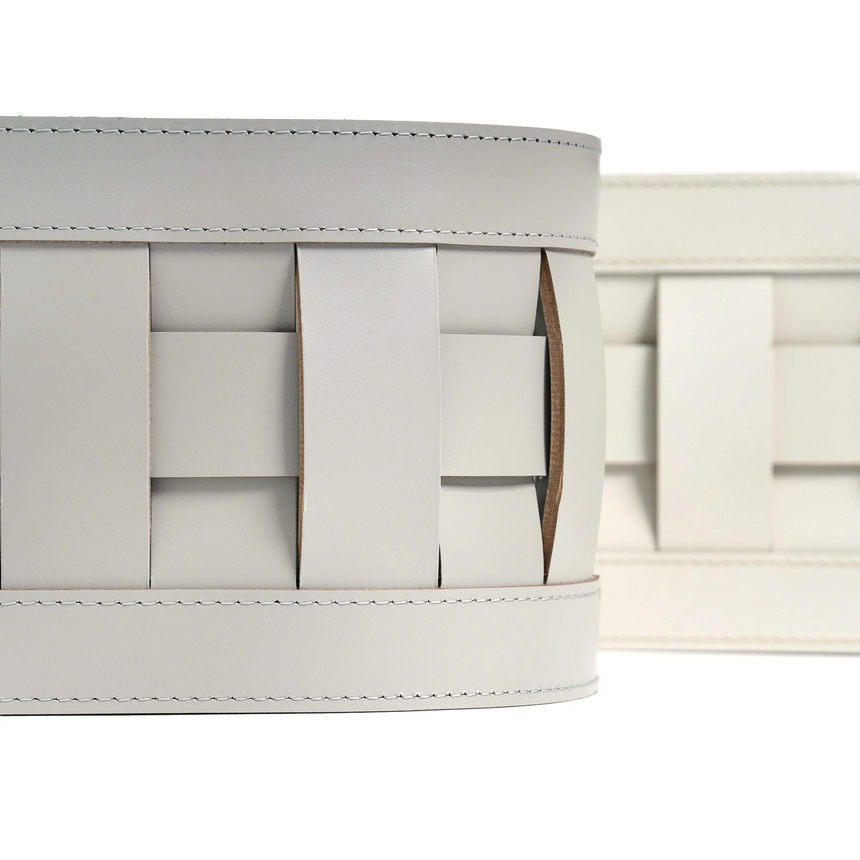 Braided Leather Washcloth Holder | Pinetti Demetra | Italianfurniture.com