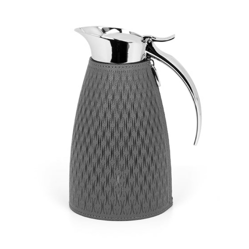 Laser-Cut Leather Thermal Carafe | Pinetti Style | Italianfurniture.com