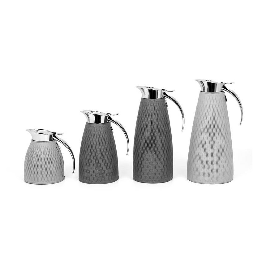 Laser-Cut Leather Thermal Carafe | Pinetti Style | Italianfurniture.com