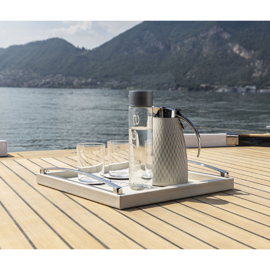 Laser-Cut Leather Thermal Carafe | Pinetti Style | Italianfurniture.com