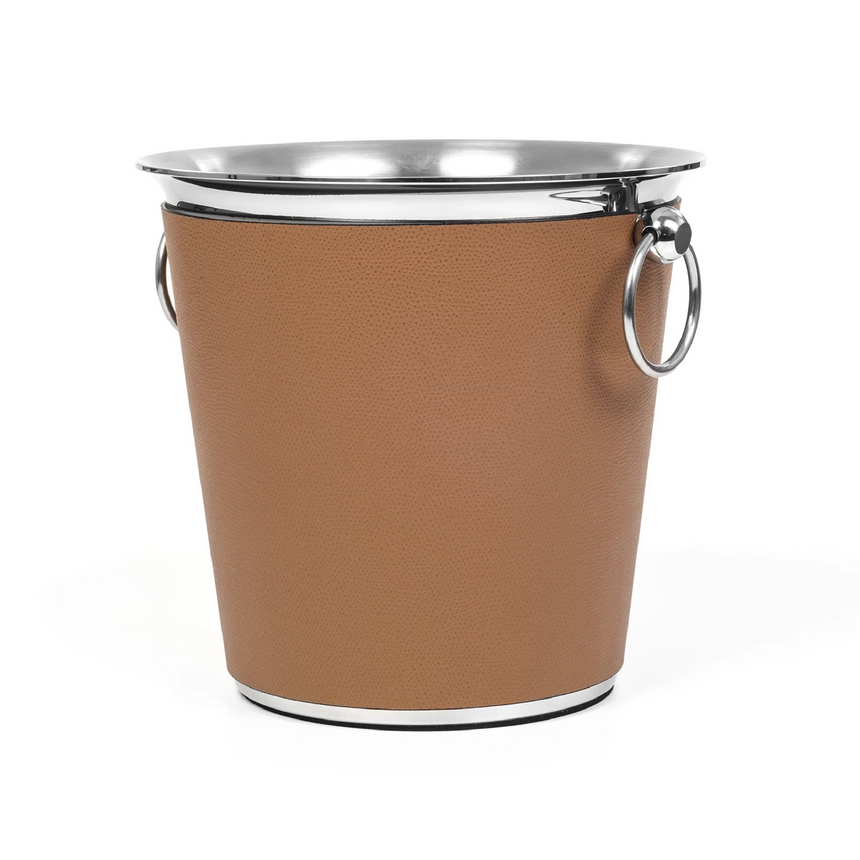 Leather Sleeve Steel Champagne Bucket | Pinetti | Italianfurniture.com