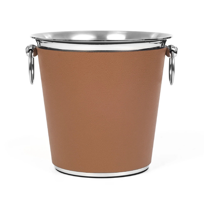 Leather Sleeve Steel Champagne Bucket | Pinetti | Italianfurniture.com