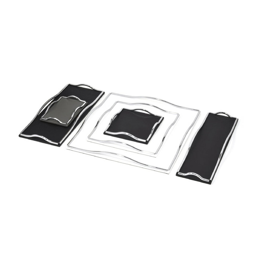 Calf Leather Modern Tray | Pinetti Wave | Italianfurniture.com