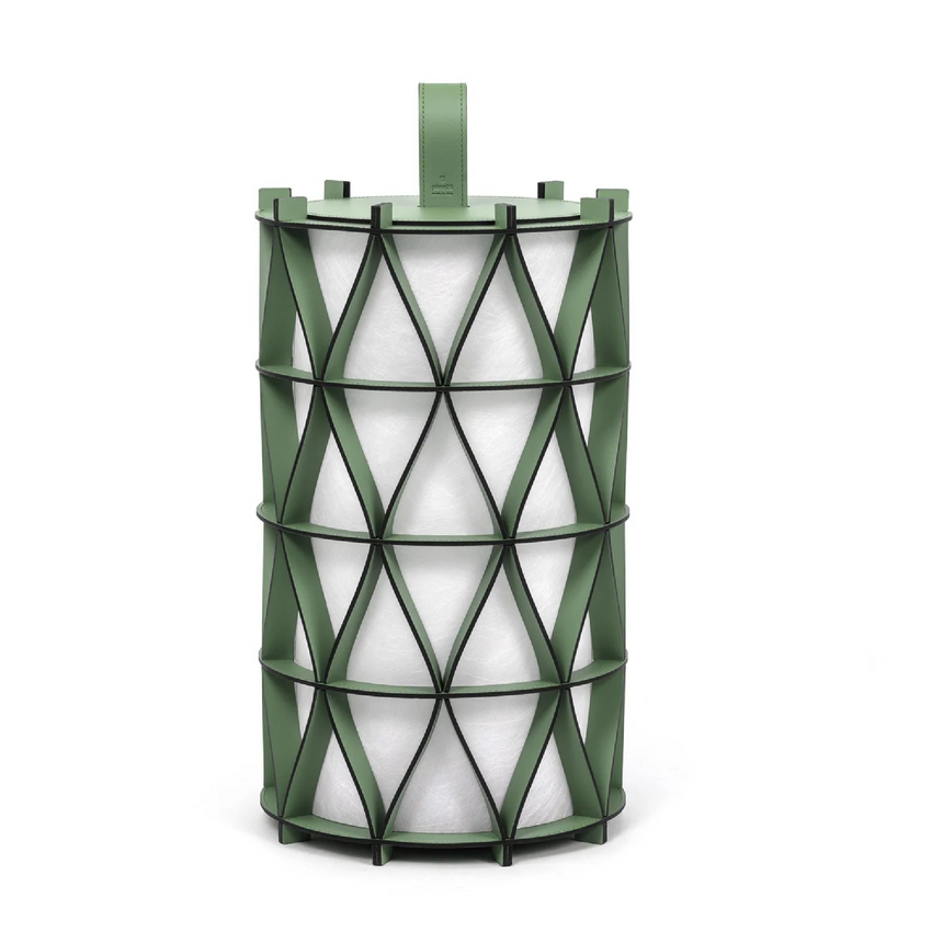 Cylindrical Leather Outdoor Lantern | Pinetti Arena | Italianfurniture.com