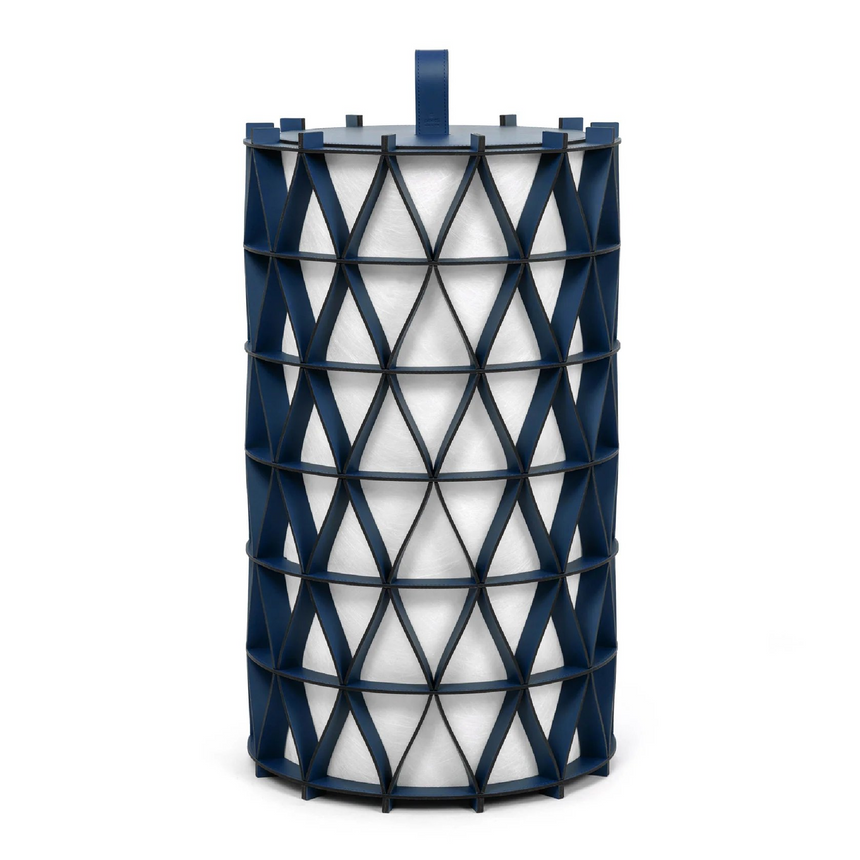 Cylindrical Leather Outdoor Lantern | Pinetti Arena | Italianfurniture.com