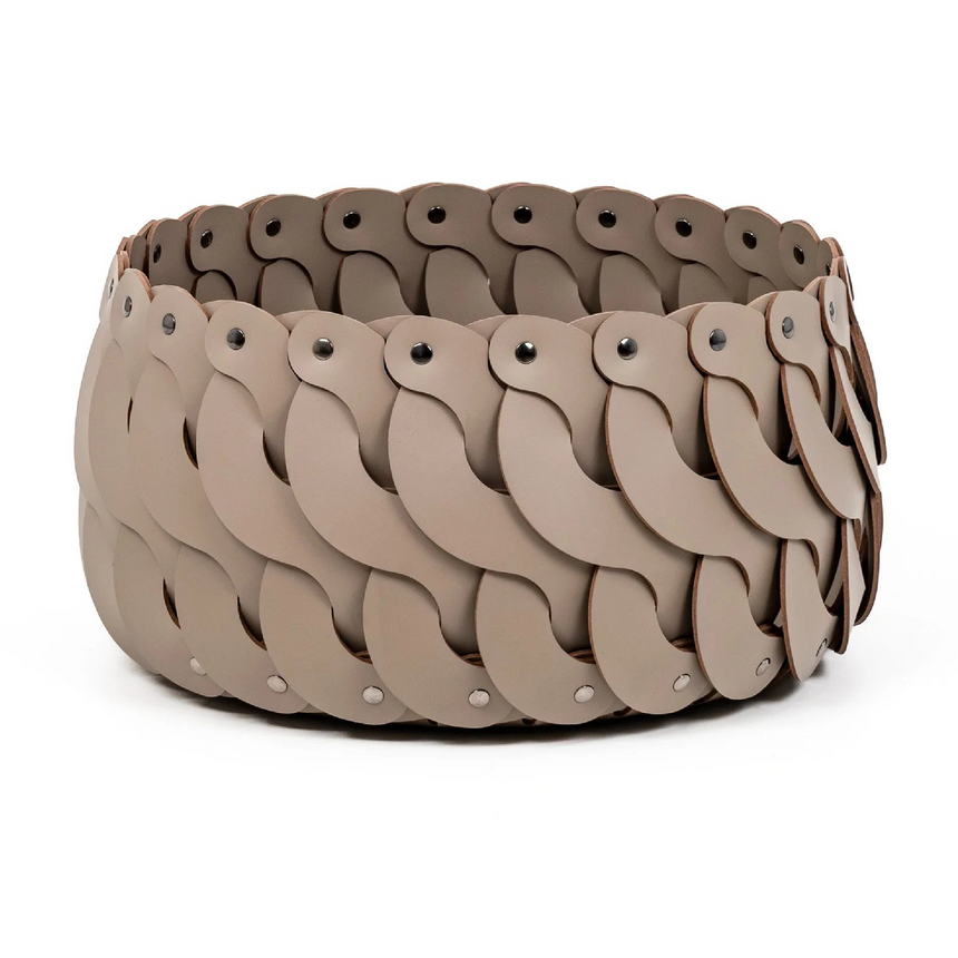 Leather Weave Outdoor Basket S | Pinetti Alicante | Italianfurniture.com