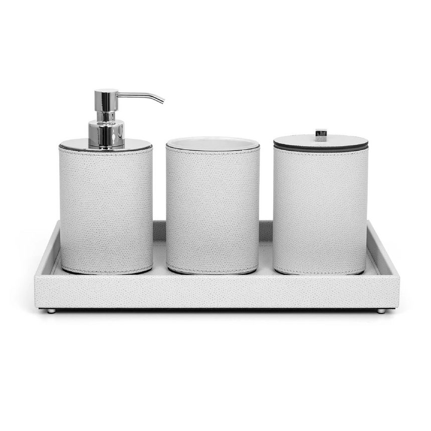 Oval Leather Cotton Pad Holder | Pinetti Poseidon | Italianfurniture.com