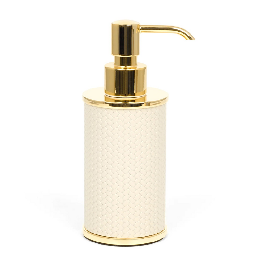 Leather Round Soap Dispenser | Pinetti Olimpia | Italianfurniture.com