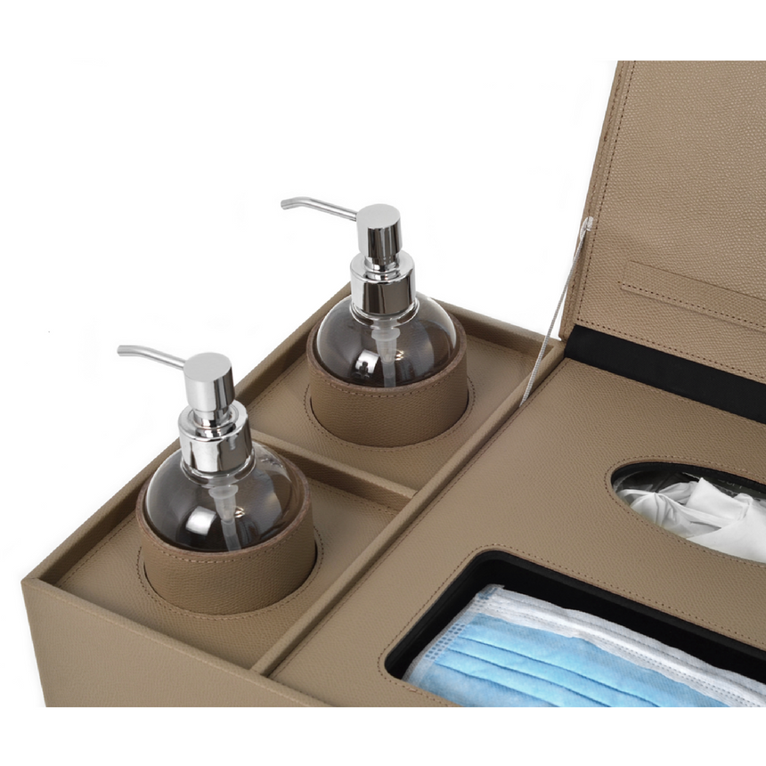 Leather Covered Sanitizing Set | Pinetti Igea | Italianfurniture.com