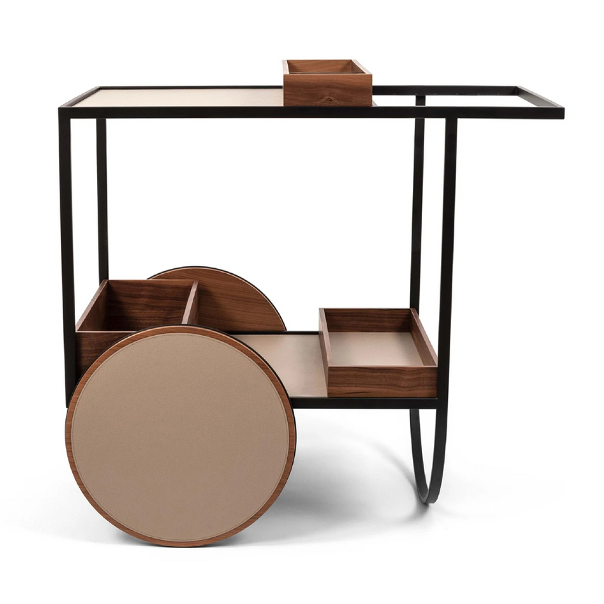 Wooden Serving Trolley | Pinetti Magenta | Italianfurniture.com