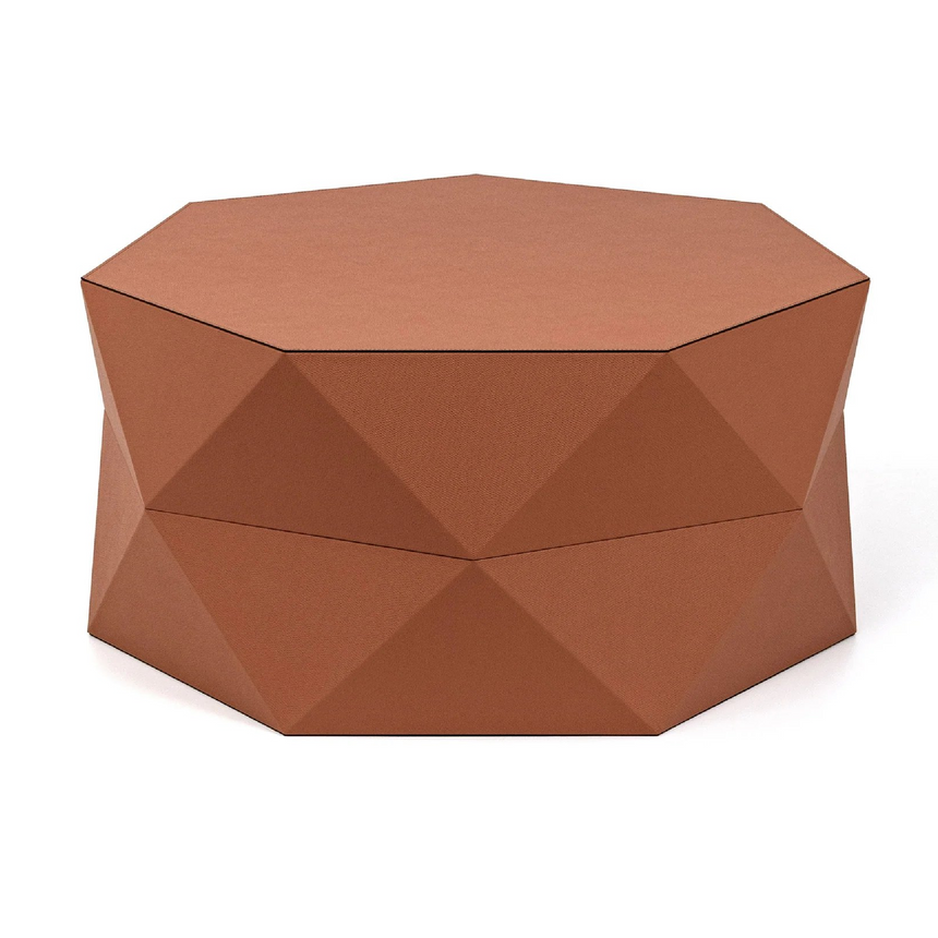 Leather Faceted Coffee Table | Pinetti Euclide | Italianfurniture.com