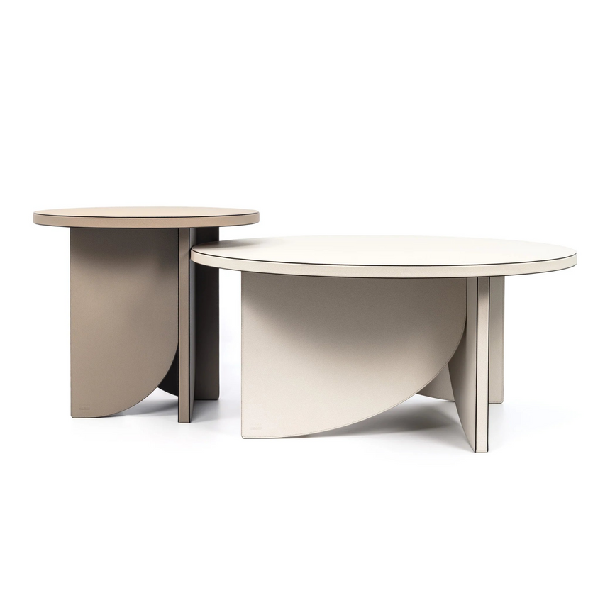 Leather Covered Side Table | Pinetti Helix | Italianfurniture.com