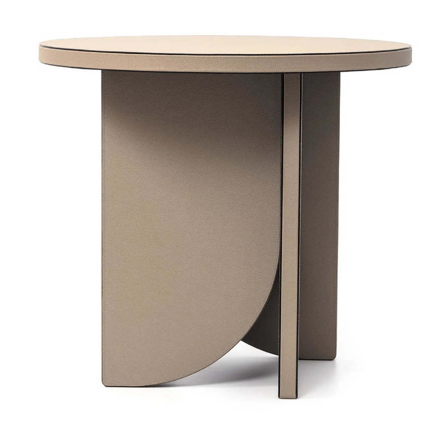 Leather Covered Side Table | Pinetti Helix | Italianfurniture.com