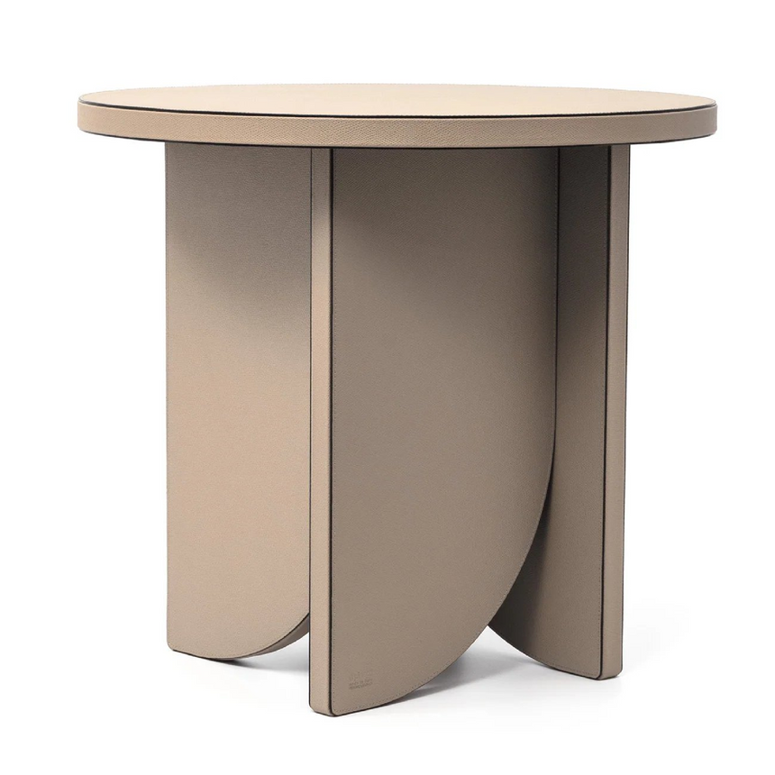 Leather Covered Side Table | Pinetti Helix | Italianfurniture.com