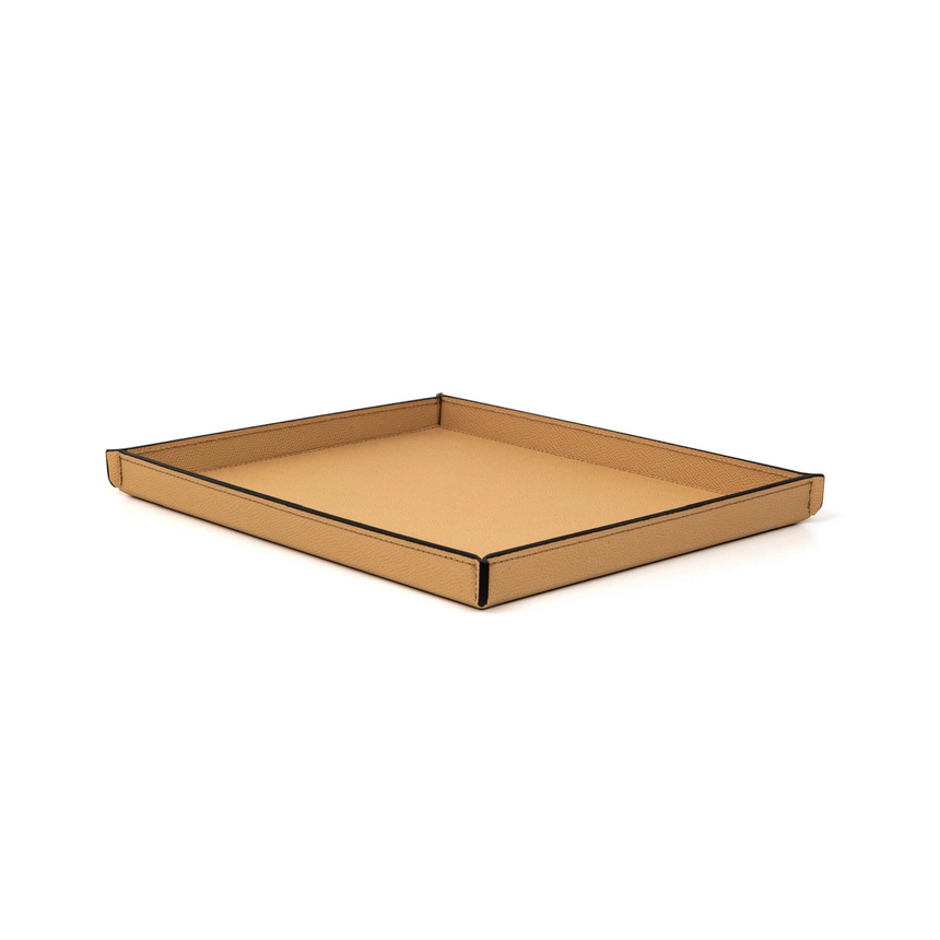 Rectangular Calfskin Leather Tray | Pinetti Leslie | Italianfurniture.com