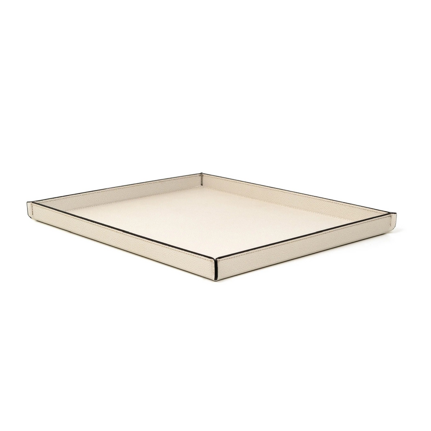 Rectangular Calfskin Leather Tray | Pinetti Leslie | Italianfurniture.com