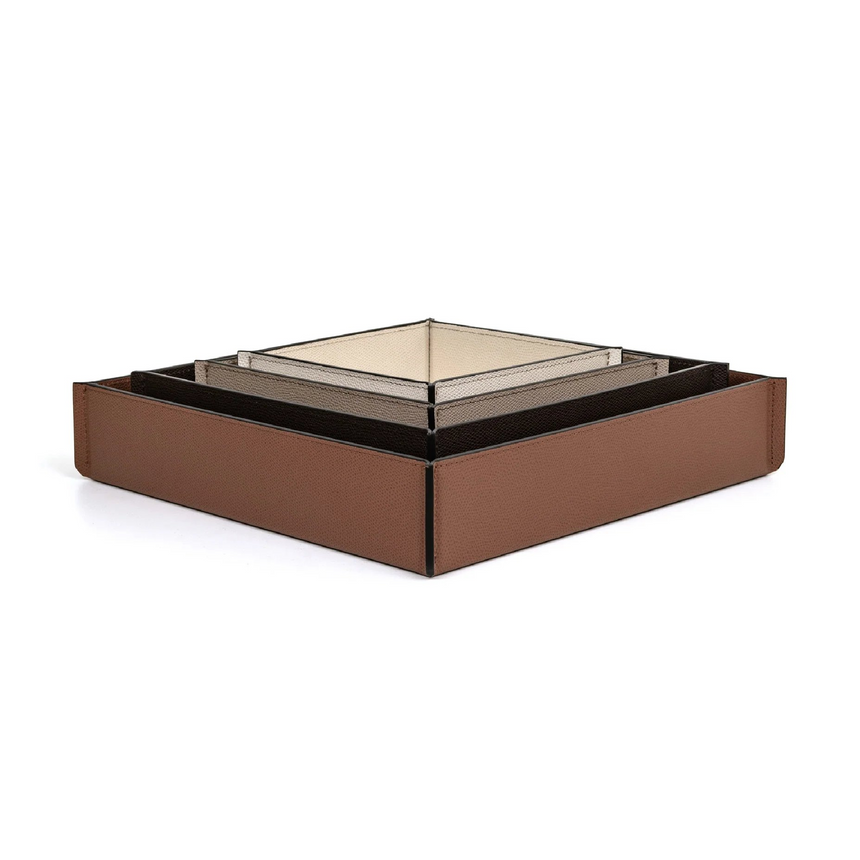Square Leather Valet Tray | Pinetti Leslie | Italianfurniture.com