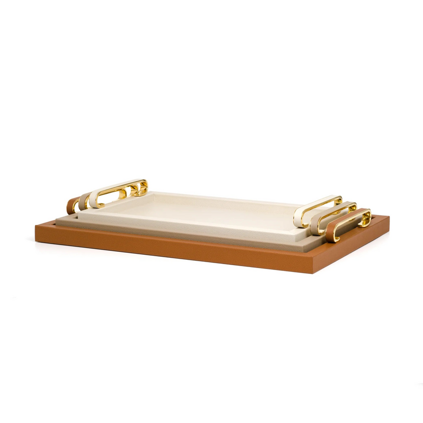 Leather Covered Wooden Tray | Pinetti Foscari | Italianfurniture.com