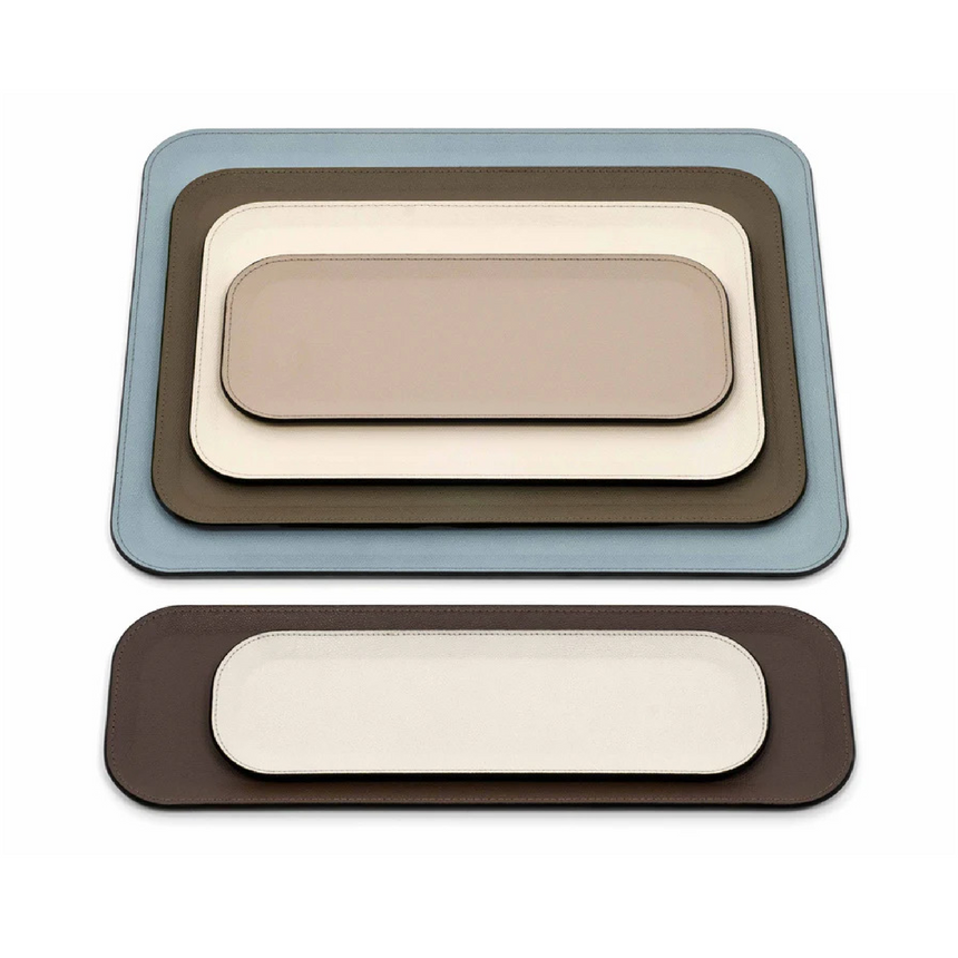 Rectangular Calf Leather Tray | Pinetti Victor | Italianfurniture.com