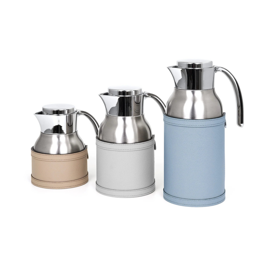 Stainless Steel Leather Thermal Carafe | Pinetti Cindy | Italianfurniture.com