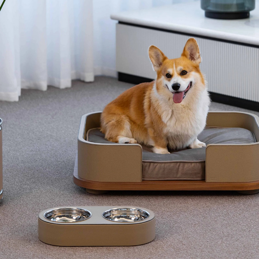 Leather Covered Pet Bowl | Pinetti | Italianfurniture.com