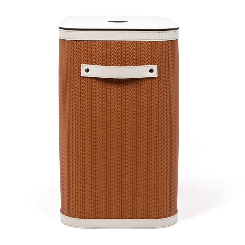Rectangular Lidded Leather Basket | Pinetti Roda | Italianfurniture.com