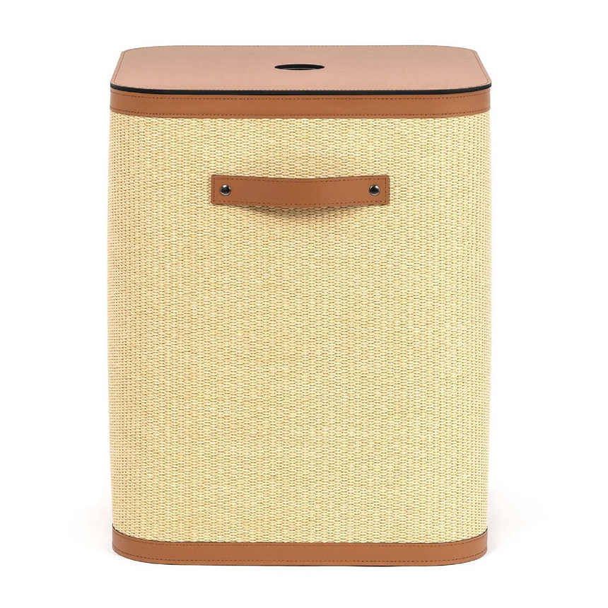 Straw Square Laundry Basket | Pinetti Aurora | Italianfuniture.com