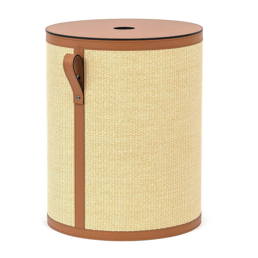 Straw Round Laundry Basket | Pinetti Aurora | Italianfurniture.com