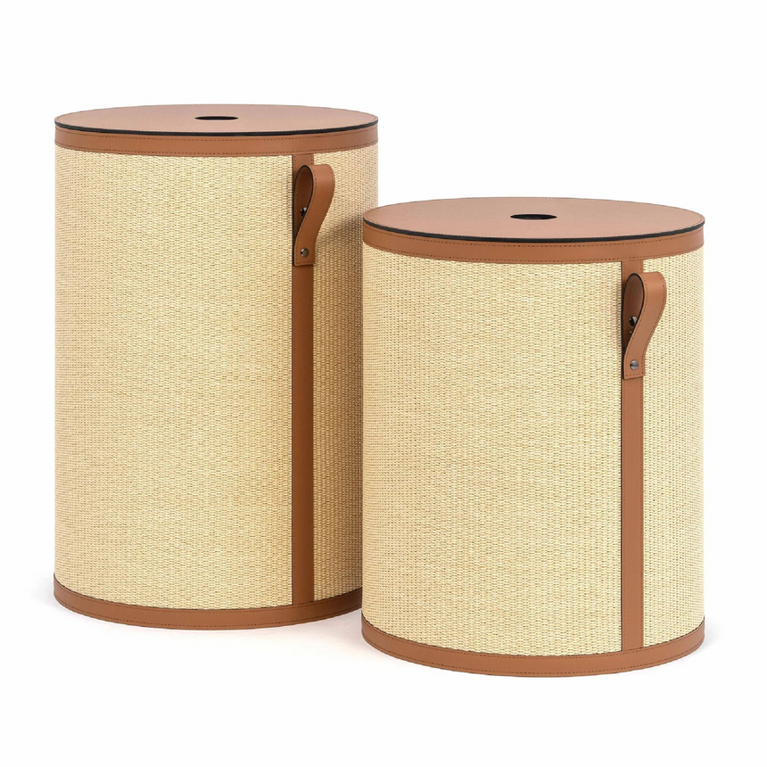 Straw Round Laundry Basket | Pinetti Aurora | Italianfurniture.com