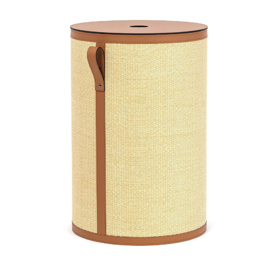 Straw Round Laundry Basket | Pinetti Aurora | Italianfurniture.com