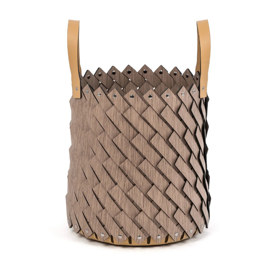 Weave Square Basket with Handles M | Pinetti Sestriere | Italianfuniture.com