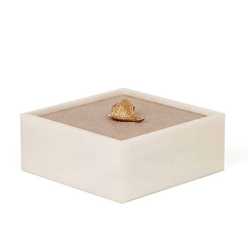 Leather Lidded Square Box L | Pinetti Bea | Italianfurniture.com